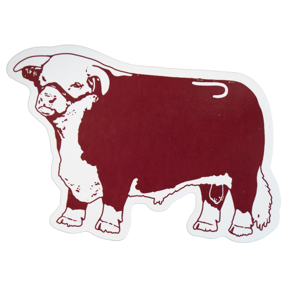 Lazy J Ranch Wear Hereford Jughead Sticker 4" by 2.7"-JUGSTICK