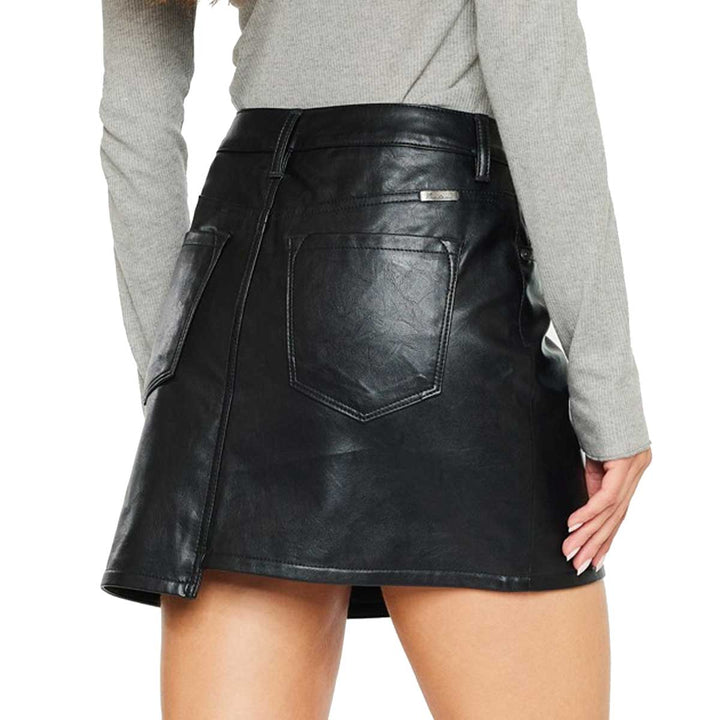 KanCan Women's PU Mini Skirt - Black