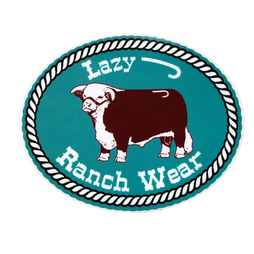 Lazy J Ranch Wear Original Patch Hereford Sticker