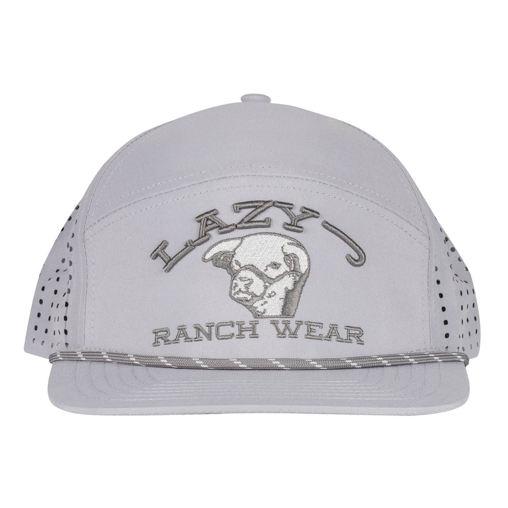
                  
                    Lazy J Ranch Light Grey Show Time Embroidered Performance Rope Trucker Hat-Lazy J Ranch Wear
                  
                
