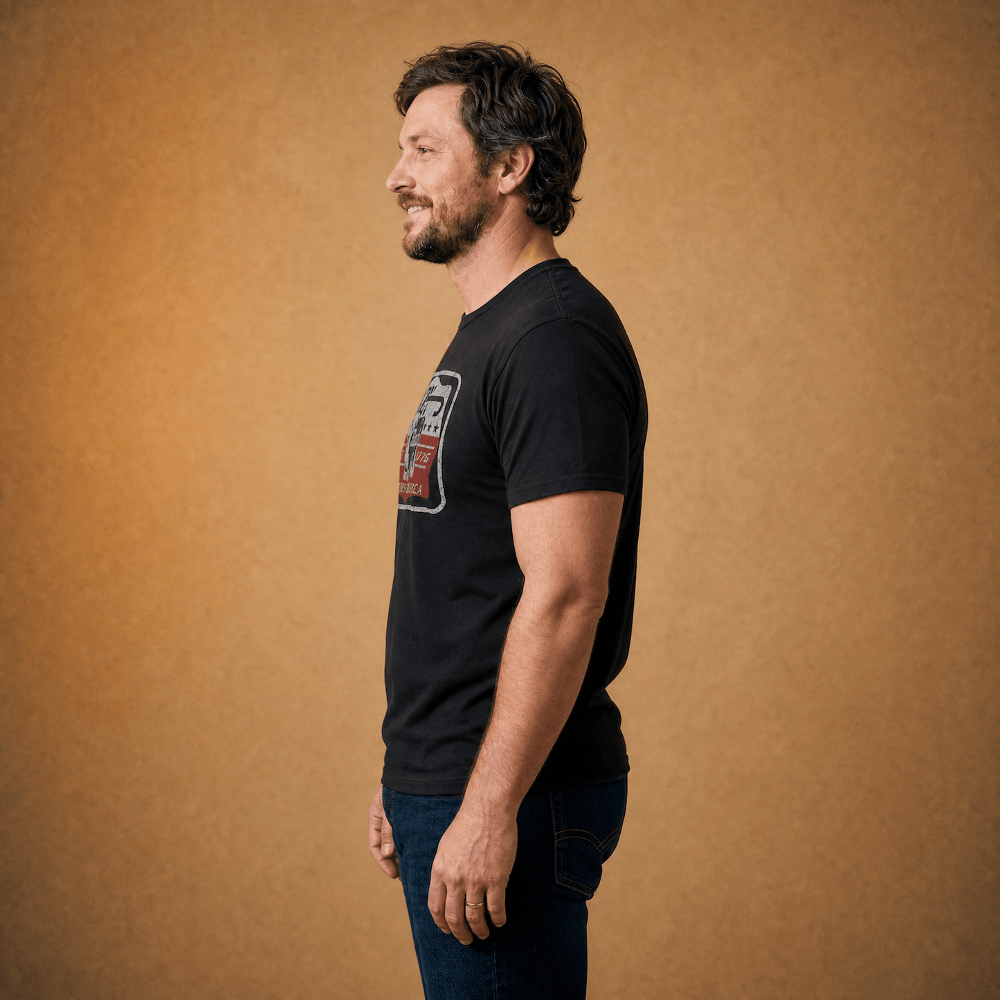 Lazy J Ranch Liberty Short Sleeve T-Shirt - Black-