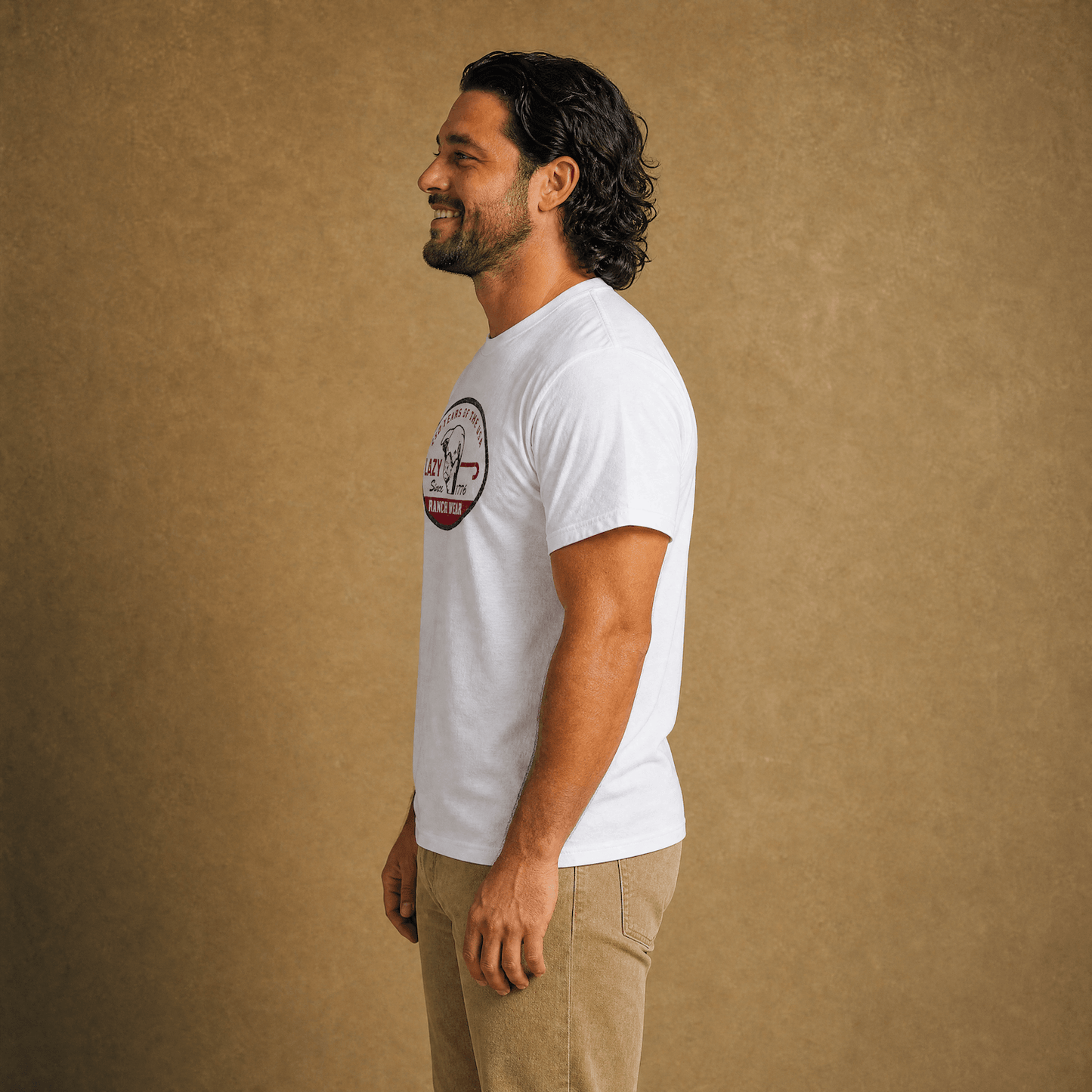 Lazy J Ranch 1776 Short Sleeve T-Shirt - White-
