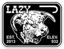 Lazy J Ranch - 4" Sticker-LJSTICK4-Black Elevation