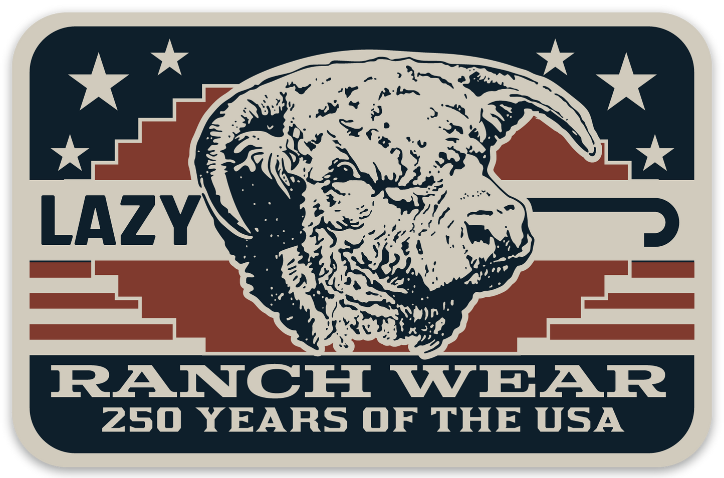 Lazy J Ranch - 4" Sticker-LJSTICK4-Freedom