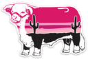 Lazy J Ranch - 4" Sticker-LJSTICK4-Pink Sunrise