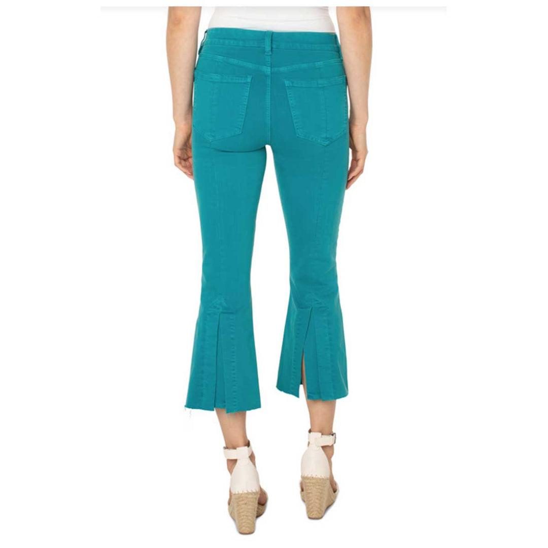 Liverpool Women's Gia Glider Back Peat Flared Jeans - Teal