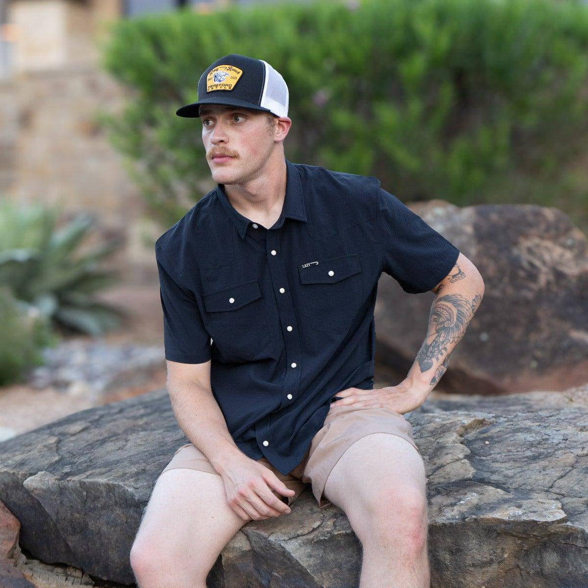 Men's Airflow Pearl Snap Shirt, Black | Lazy J Ranch Wear