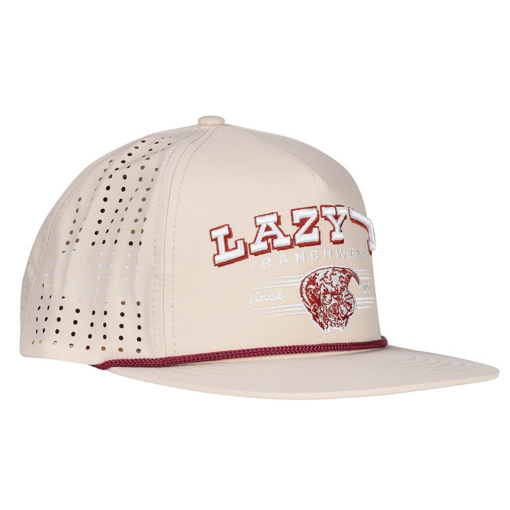 Lazy J Ranch Beige Iconic Breed Western Performance Rope Trucker Hat-