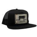 Lazy J Black Iron Hide High Profile Trucker Hat