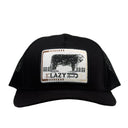 Lazy J Black Iron Hide Mid Profile Trucker Hat