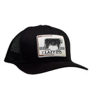 Lazy J Black Iron Hide Mid Profile Trucker Hat