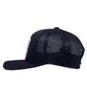 Lazy J Black Mexico Bull Trap Mid Profile Trucker Hat
