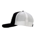 Lazy J Black & White Iron Hide Mid Profile Trucker Hat