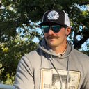 Lazy J Black & White White Arrowhead Mid Profile Trucker Hat