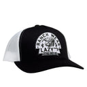 Lazy J Black & White White Arrowhead Mid Profile Trucker Hat