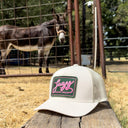 Lazy J Cream Break Away Mid Profile Trucker Hat