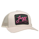 Lazy J Cream Break Away Mid Profile Trucker Hat