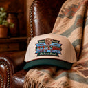Lazy J Cream & Green Ranchero Vintage Five Panel Hat