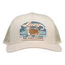 Lazy J Cream Red Stock Mid Profile Trucker Hat