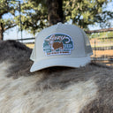 Lazy J Cream Red Stock Mid Profile Trucker Hat