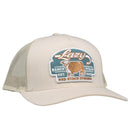 Lazy J Cream Red Stock Mid Profile Trucker Hat