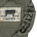 Lazy J Heather Olive Iron Hide Pullover Hoodie