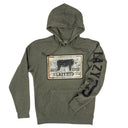 Lazy J Heather Olive Iron Hide Pullover Hoodie