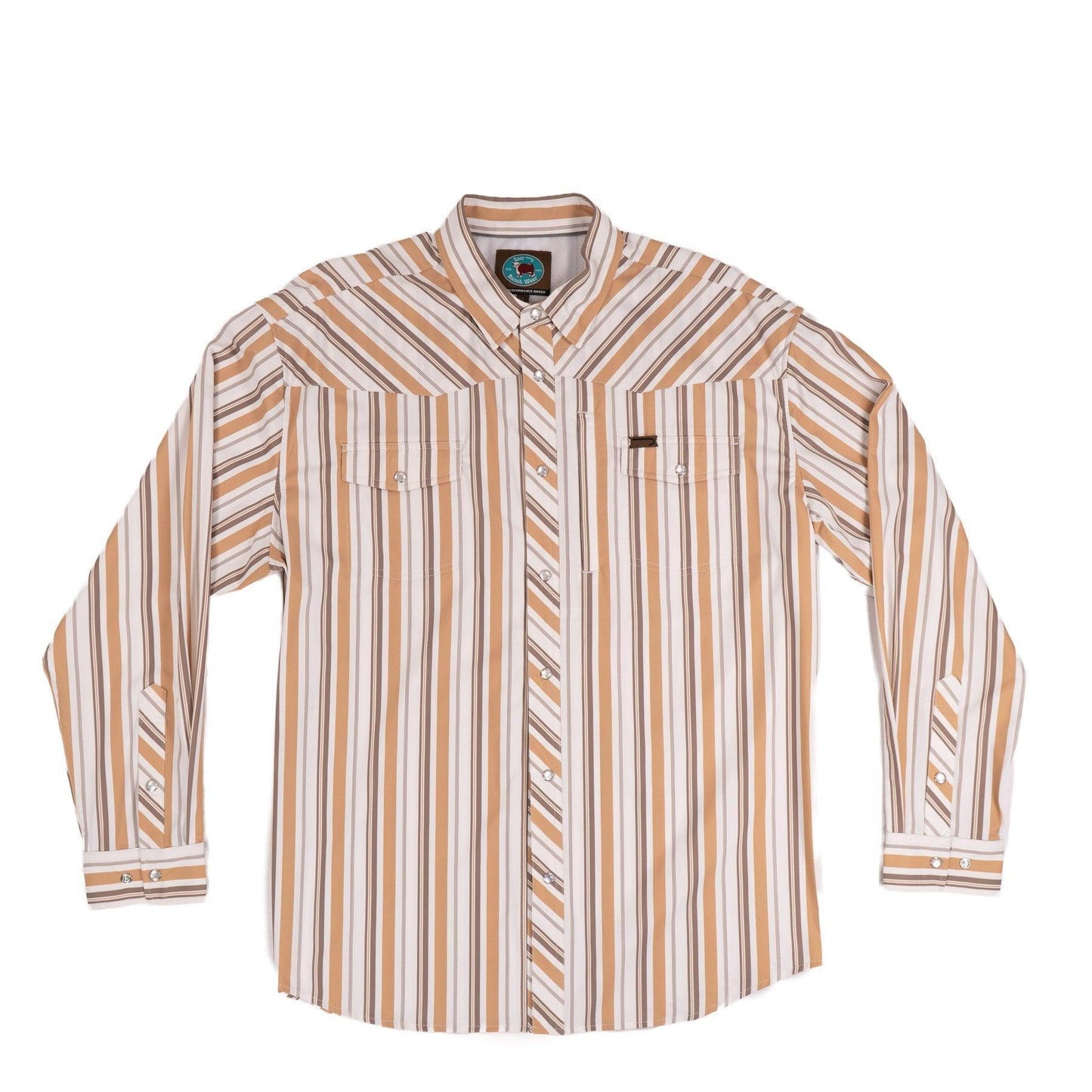 Lazy J Long Sleeve Performance Pearl Snap - Desert Stripe-