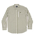 Lazy J Long Sleeve Performance Pearl Snap - Green Stripe-