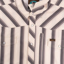 Lazy J Long Sleeve Performance Pearl Snap - Grey Stripe-