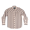 Lazy J Long Sleeve Performance Pearl Snap - Grey Stripe-