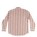 Lazy J Long Sleeve Performance Pearl Snap - Maroon Stripe-