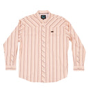 Lazy J Long Sleeve Performance Pearl Snap - Pink/Grey Stripe