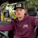 Lazy J Black Iron Hide High Profile Trucker Hat