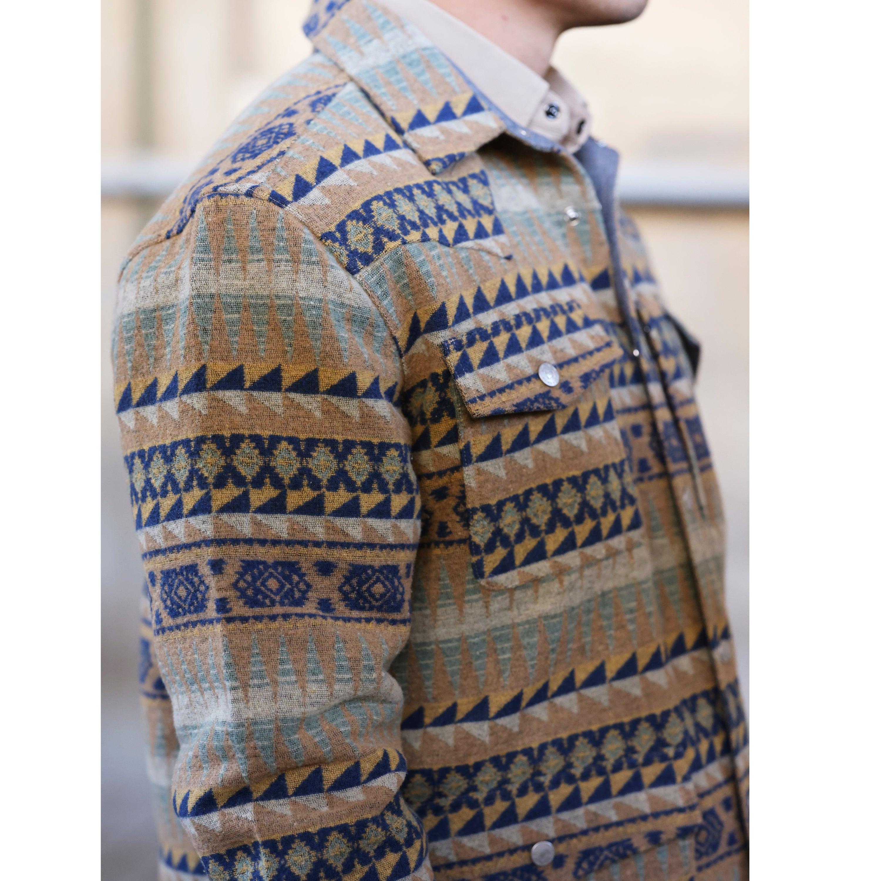 Lazy J Men's Aztec Print Jacket - Brown – Lazy J Ranch Wear