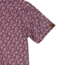 Lazy J Men's Floral Pearl Snap Polo Shirt - Purple-