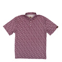 Lazy J Men's Floral Pearl Snap Polo Shirt - Purple-