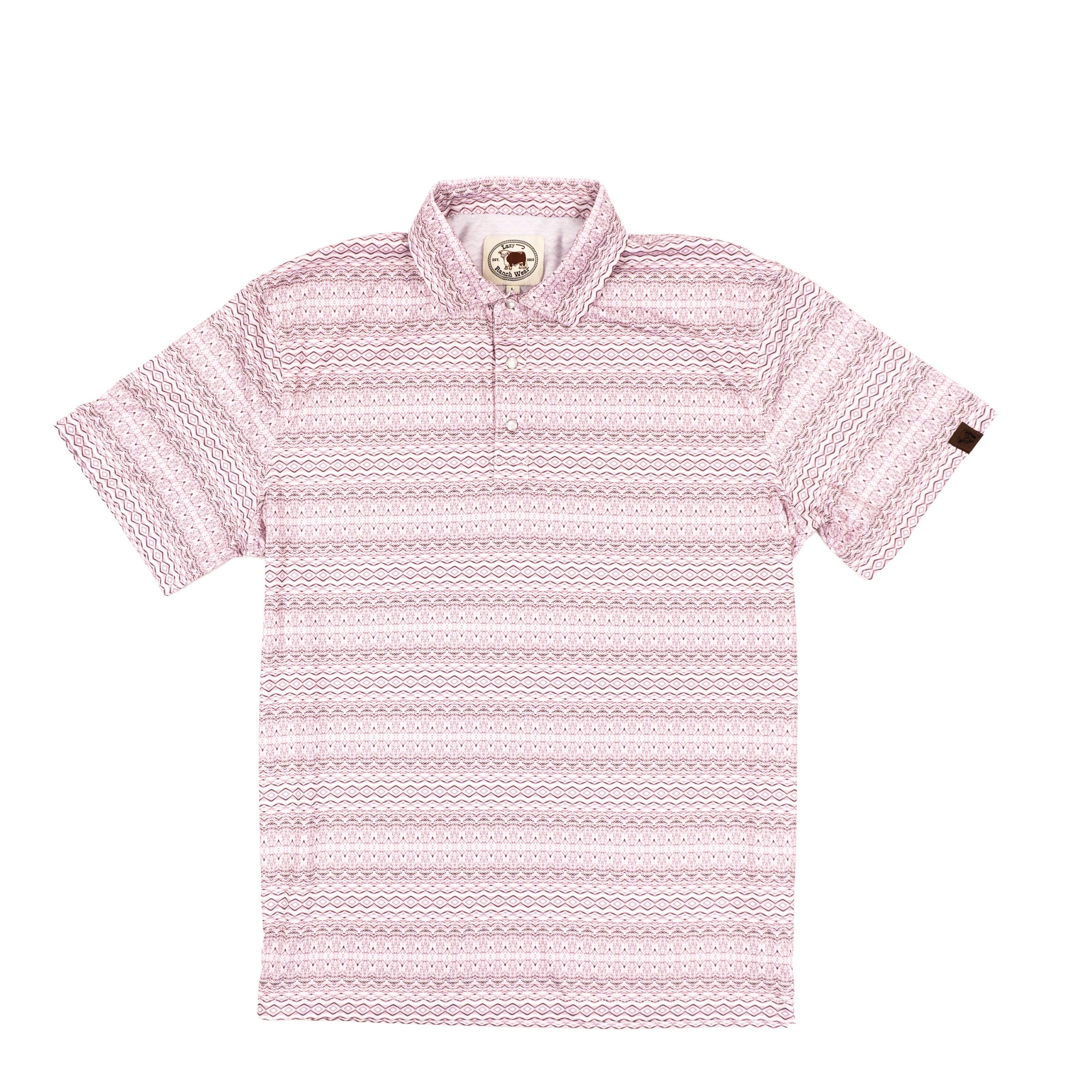 Lazy J Men's Navajo Pearl Snap Polo Shirt - Plum – Lazy J Ranch Wear