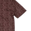 Lazy J Men's Print Pearl Snap Polo Shirt - Maroon-