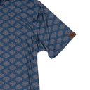 Lazy J Men's Print Pearl Snap Polo Shirt - Navy-