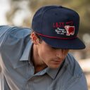 Lazy J Ranch Navy Red Premium Ranch Rope Trucker Hat-