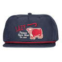 Lazy J Ranch Navy Red Premium Ranch Rope Trucker Hat-