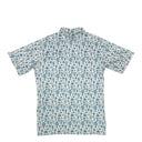 Lazy J Pearl Snap Polo - Blue Cactus Print