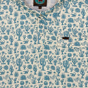 Lazy J Pearl Snap Polo - Blue Cactus Print