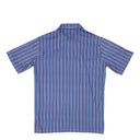 Lazy J Pearl Snap Polo - Blue & Red Stripe