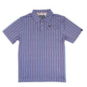 Lazy J Ranch Men's Print Performance Polo Shirt - Light Blue-Lazy J Ranch Wear