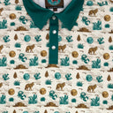 Lazy J Pearl Snap Polo - Green Desert Print