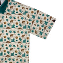 Lazy J Pearl Snap Polo - Green Desert Print