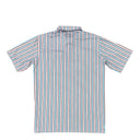 Lazy J Pearl Snap Polo - Red/Blue/Pink Stripe
