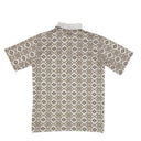 Lazy J Pearl Snap Polo - Tan Diamond Print